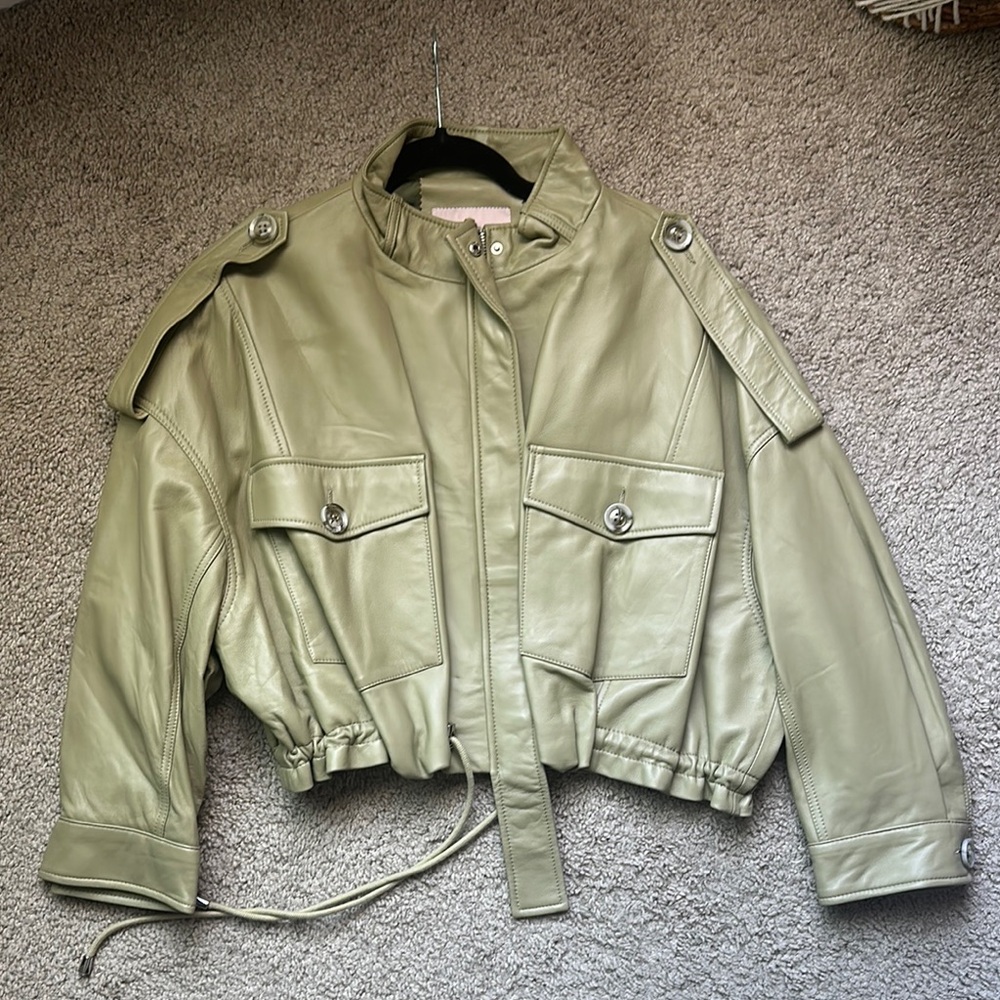 Stylish Bubish Tan Leather Women's Jacket